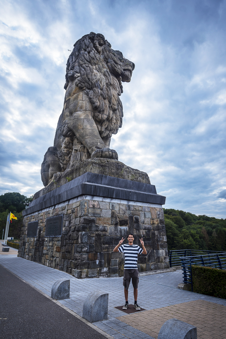 Wat te doen in Spa: leeuwenstandbeeld op Stuwdam van Gileppe
